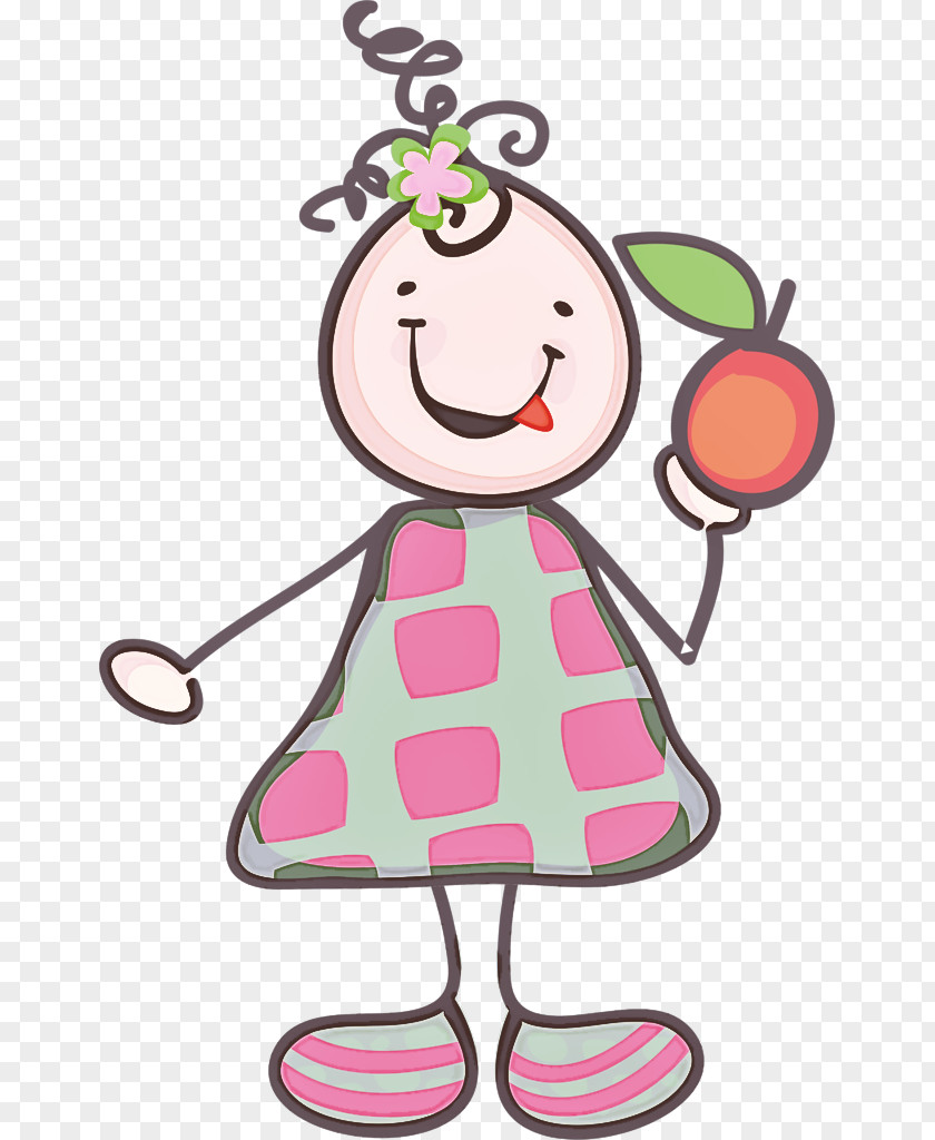 Pink Cartoon Happy Smile Style PNG