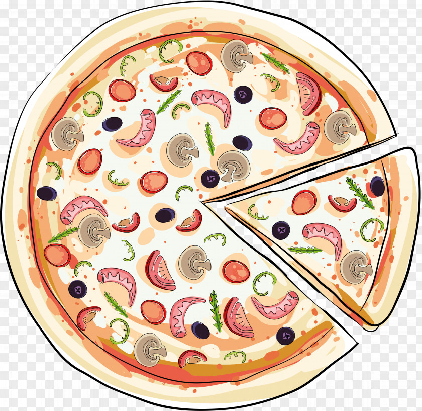 Pizza Background Sicilian Hamburger Cuisine Hot Dog PNG