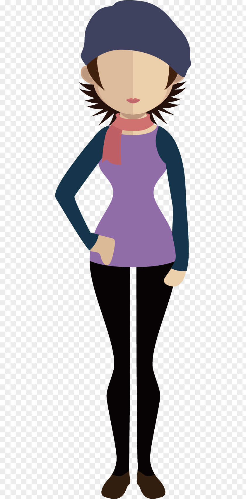 Scarf Female Field Drawing PNG