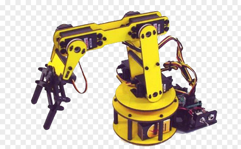 Yellow Industrial Robot Robotic Arm Robotics PNG