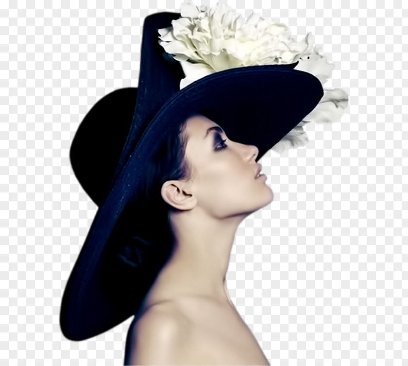 Hat Woman With A Painting Portrait PNG