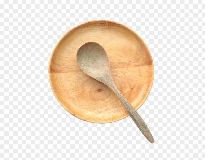 Wooden Dish Spoon Tableware Plate PNG