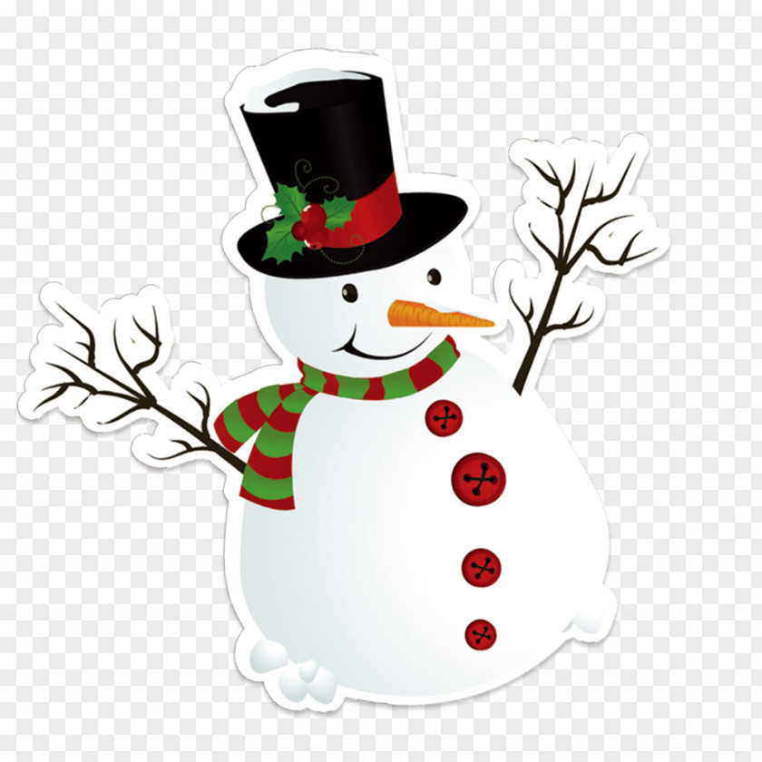 Christmas Snowman Drawing Illustration PNG