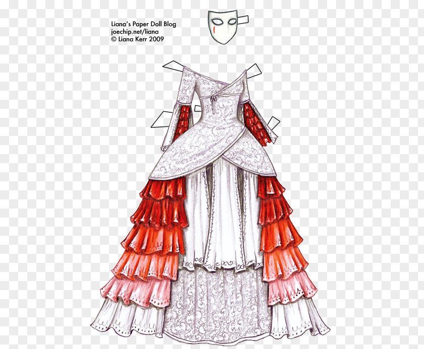 Masquerade Ball Gown Costume Dress PNG