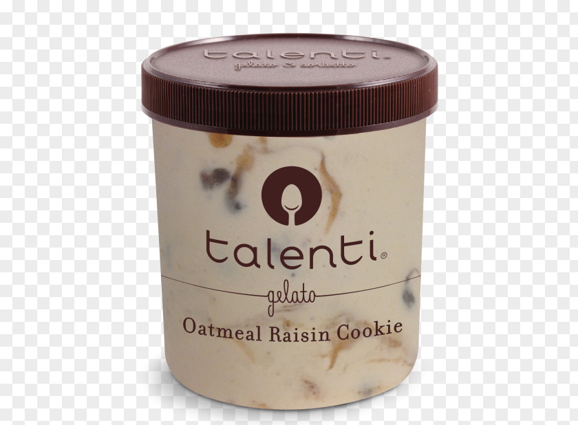 Oatmeal Cookie Ice Cream Gelato Flavor Talenti PNG