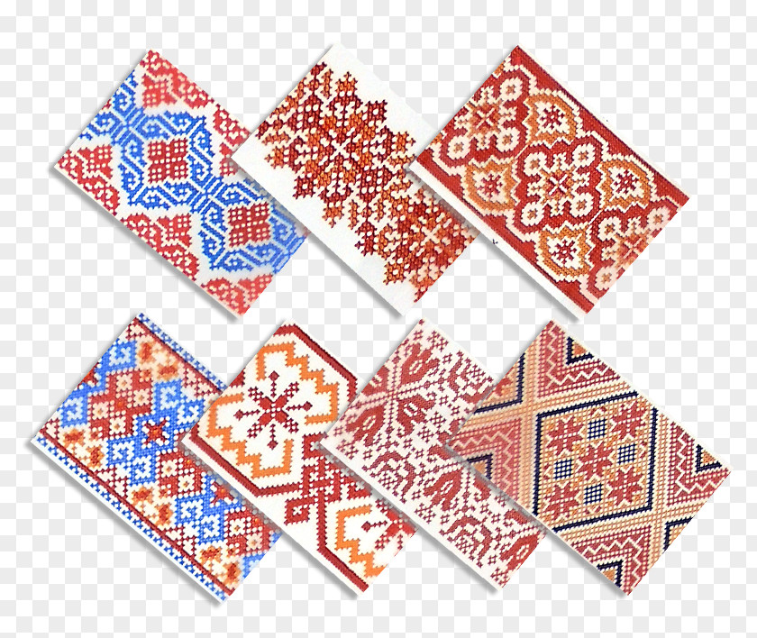 Soviet-style Embroidery Line Point Place Mats PNG