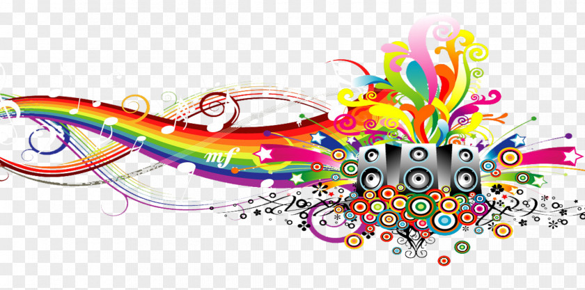Colorful Musical Background Material PNG musical background material clipart PNG