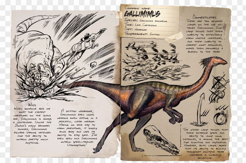 Noah's Ark ARK: Survival Evolved Gallimimus Dinosaur Pegomastax Pteranodon PNG