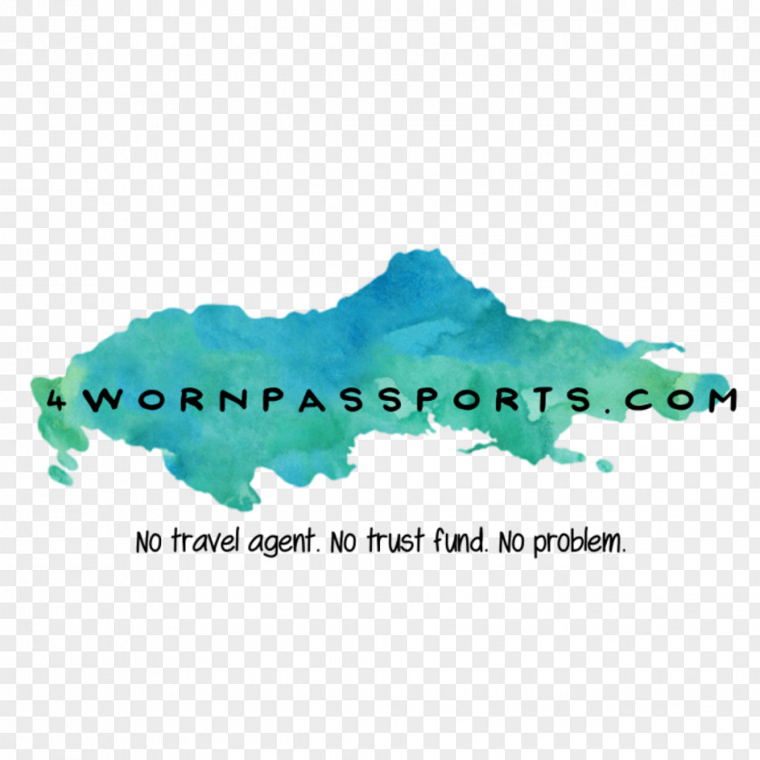 Passport Travel Quotes Sayings Water Logo Font Turquoise PNG