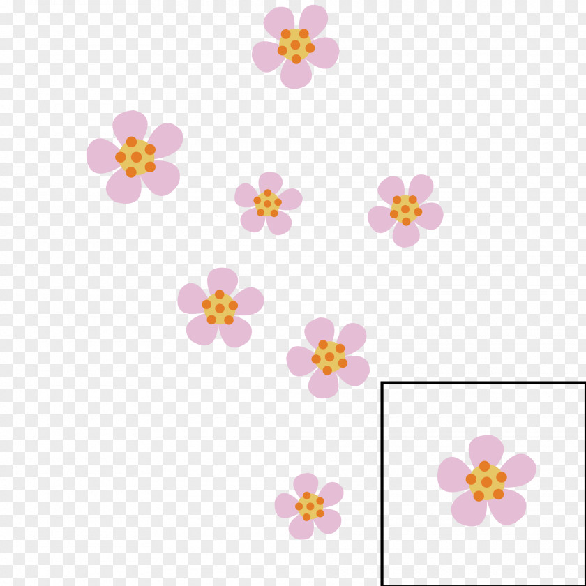 Peach Blossom Flower Digital Art Clip PNG