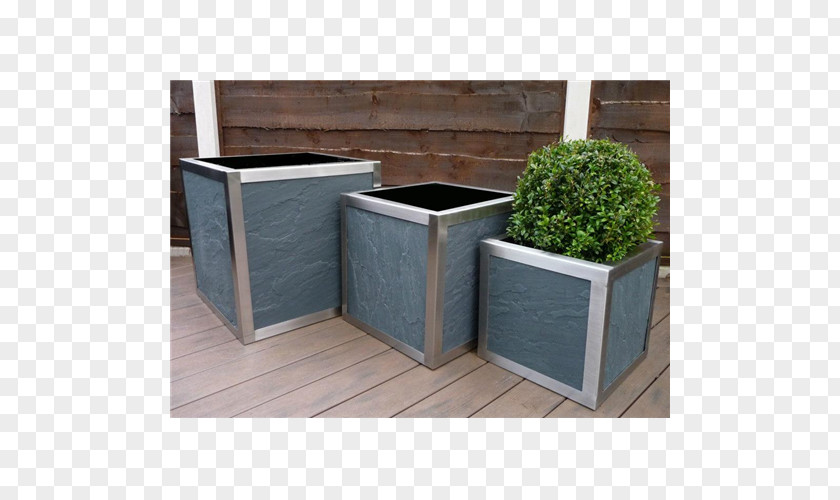 Steel Pot Flowerpot Flower Box Garden Stainless Container PNG