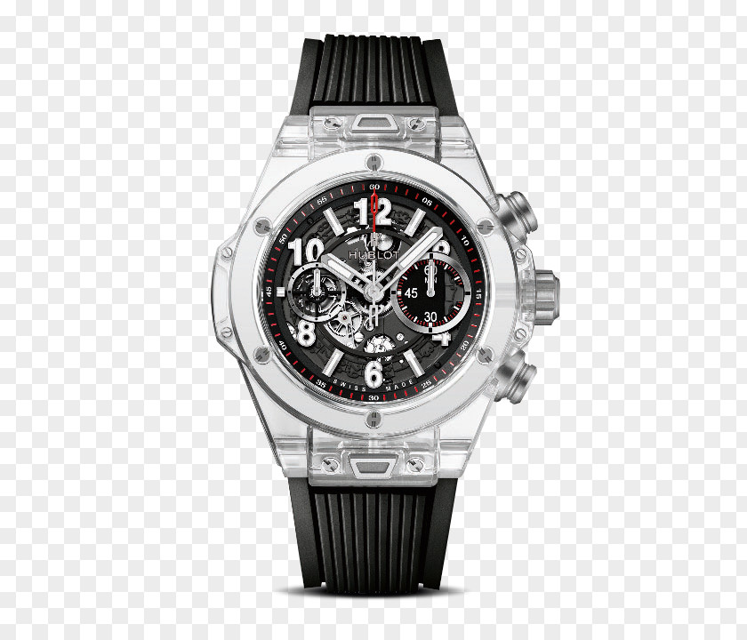 Unico Hublot Diamond Chronograph Automatic Watch PNG