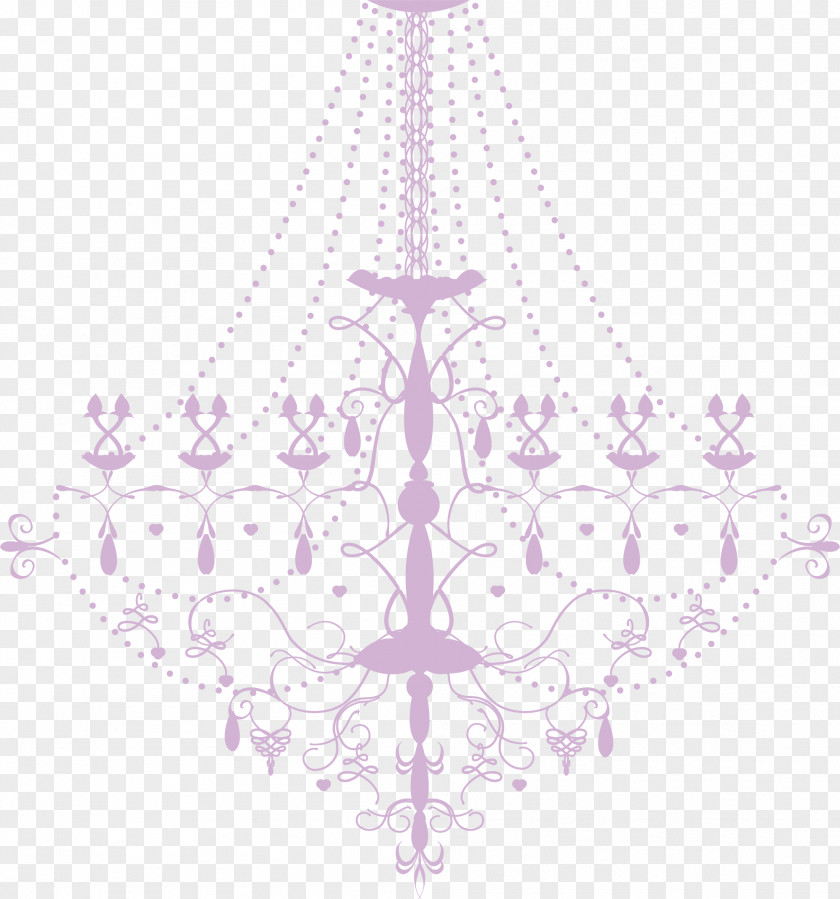 Cartoon Purple Pendant Lamp PNG