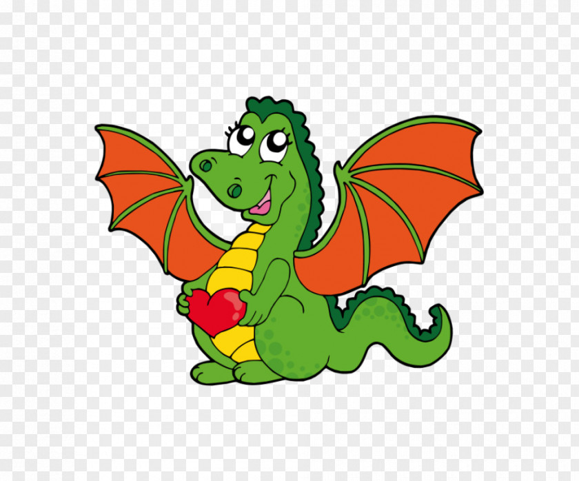 Green Dinosaur Cartoon Dragon Clip Art PNG