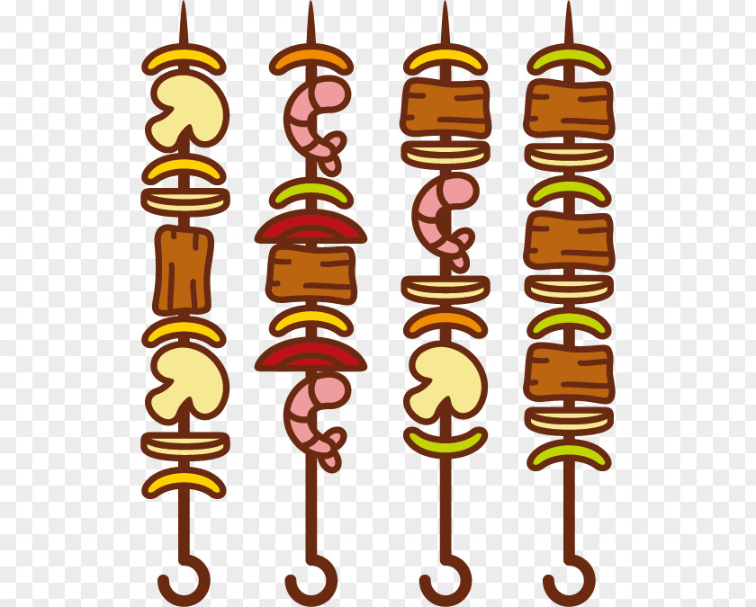 Vector Barbecue Shish Kebab Brochette Chuan PNG