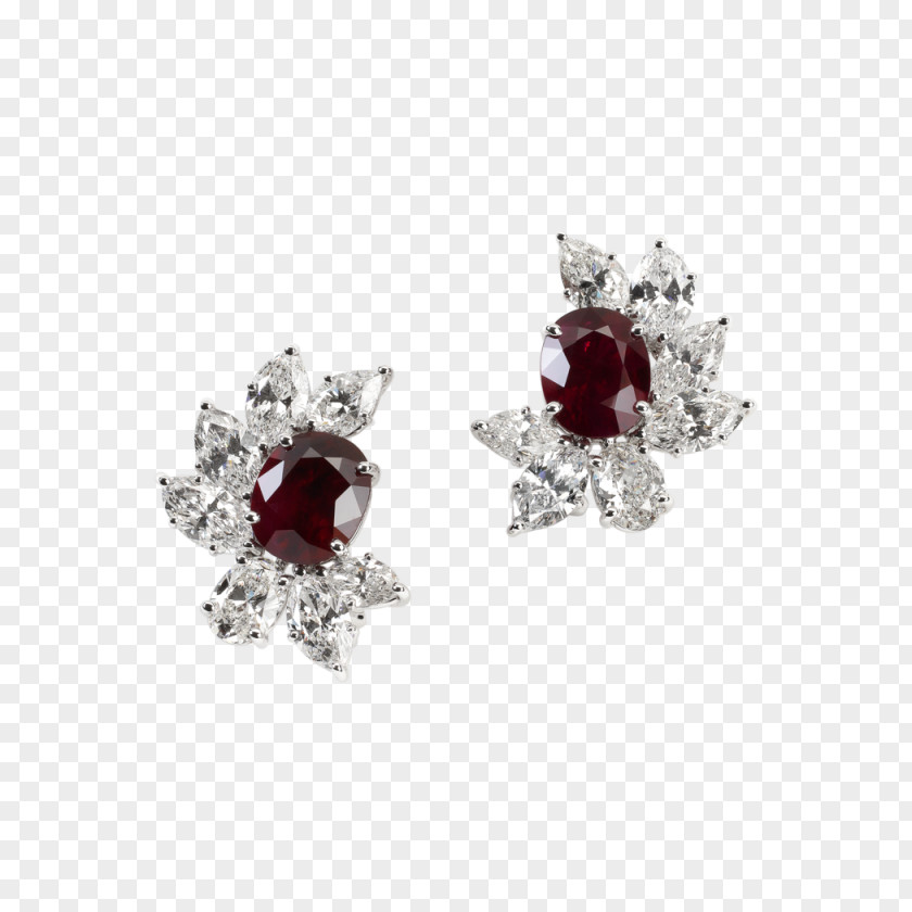 Ruby Earring Body Jewellery Necklace PNG