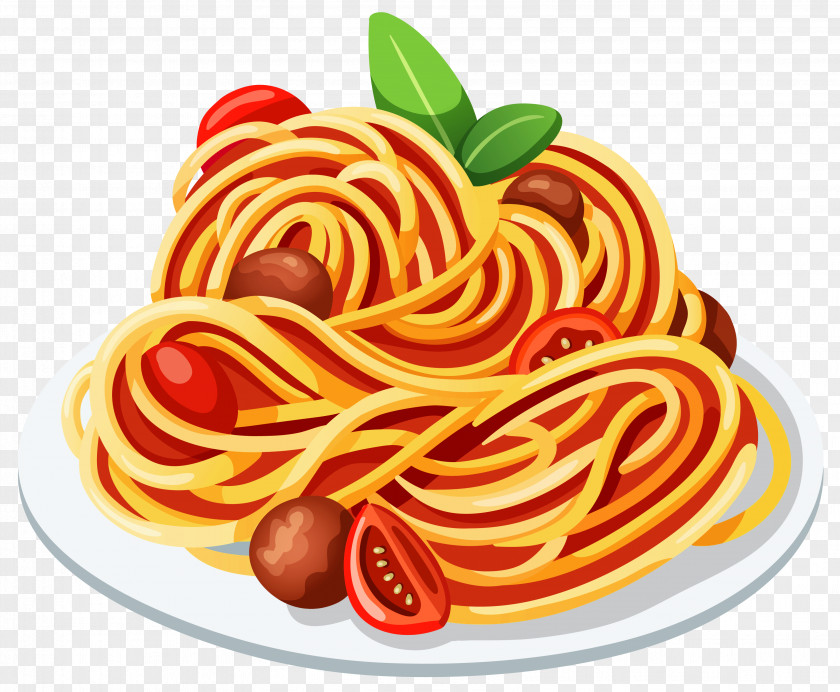 Ballroom Food Cliparts Spaghetti With Meatballs Garlic Bread Macaroni Clip Art PNG
