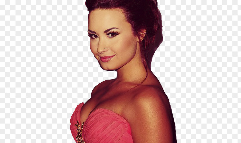 Demi Lovato 38th People's Choice Awards Long Hair Model Coloring PNG