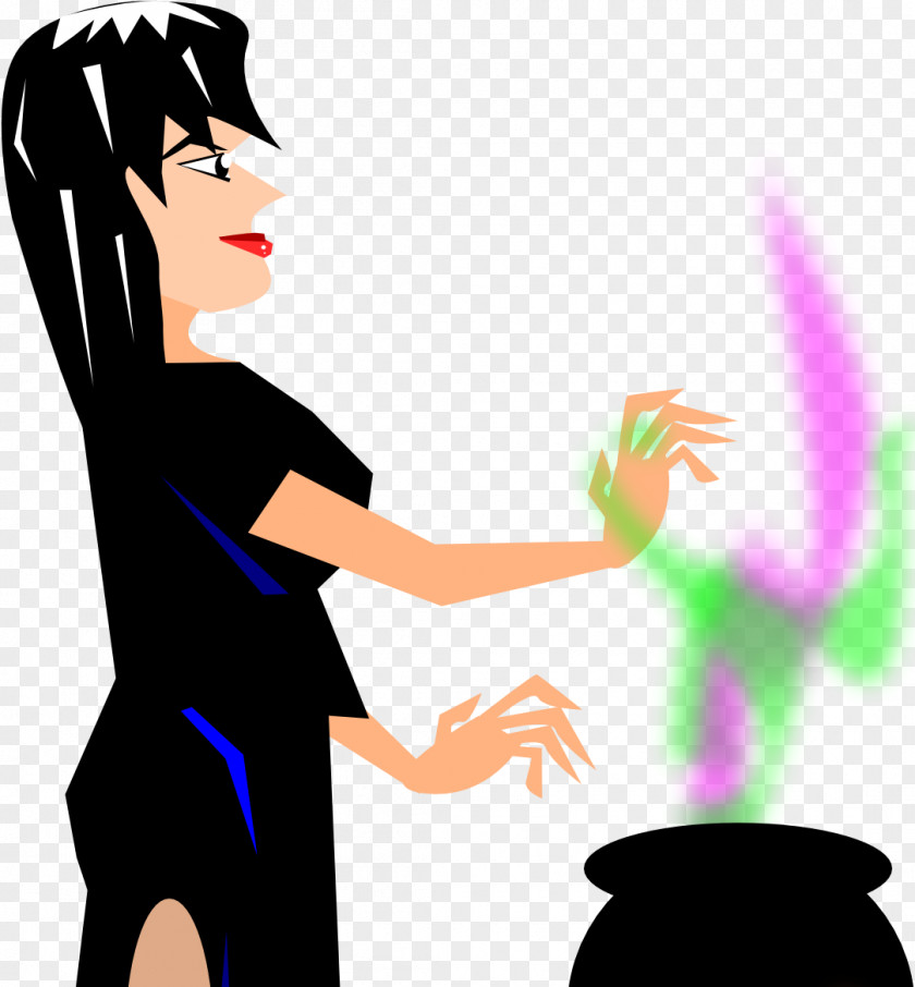 Gesture Cauldron Painting Cartoon PNG