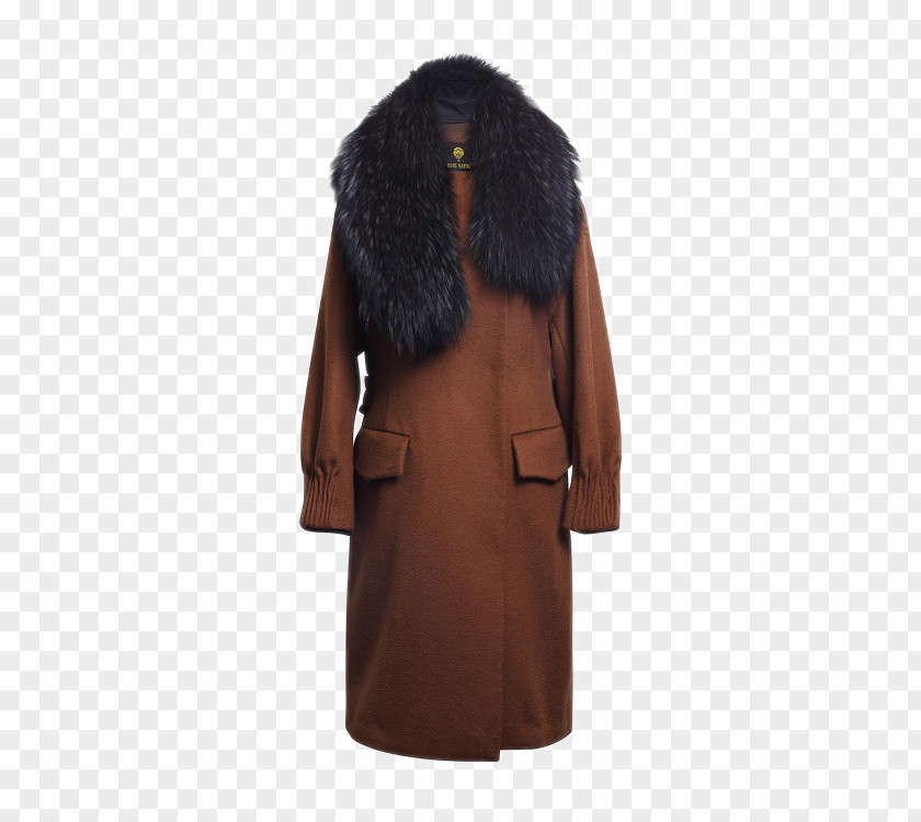Ms. Fur Jacket Water Ripples Brown Overcoat PNG