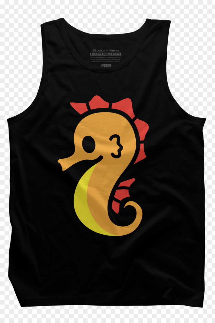 Seahorse T-shirt Sleeve Yellow Brown Outerwear PNG