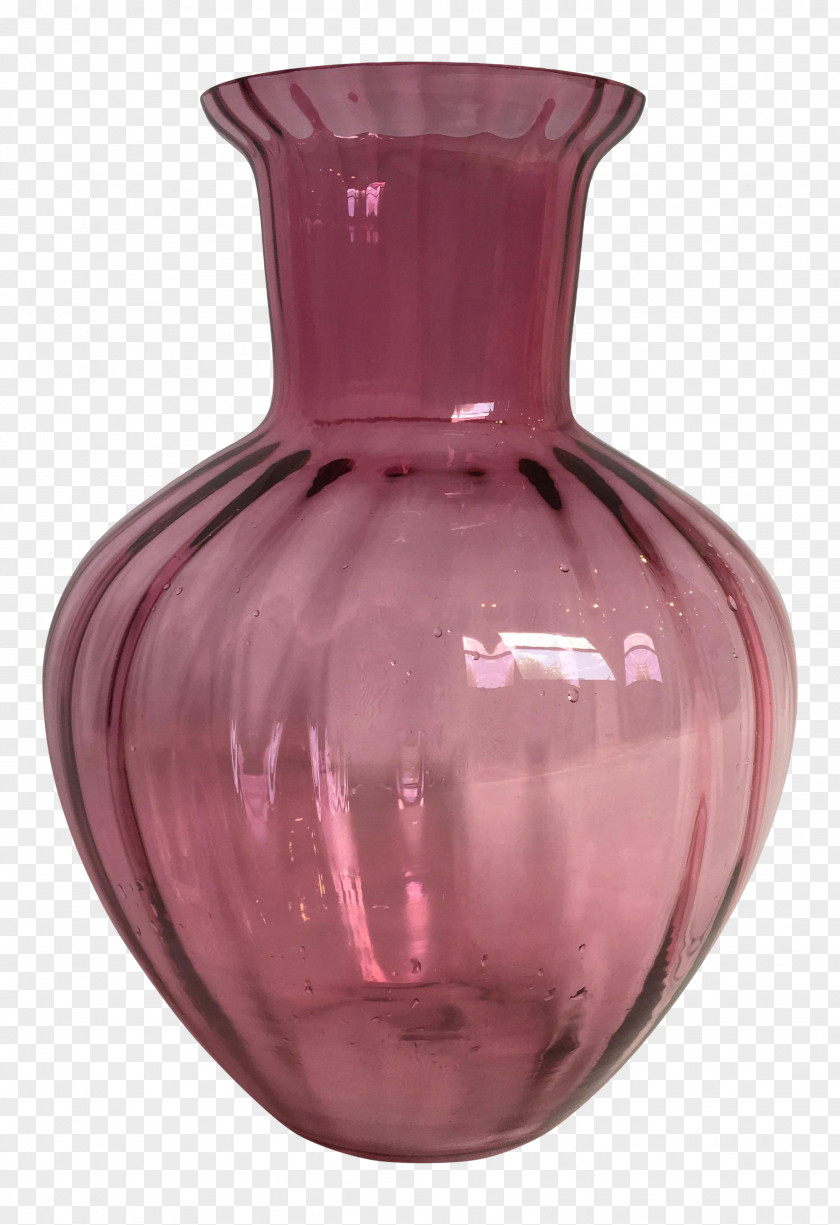 Glass Vase Cranberry 1960s Lead(II) Oxide PNG