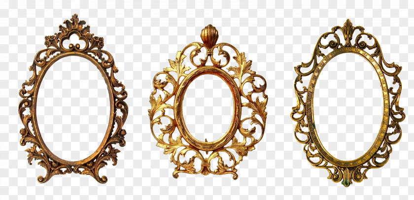 Oval Frame Picture Frames Gold Ornament Decorative Arts PNG
