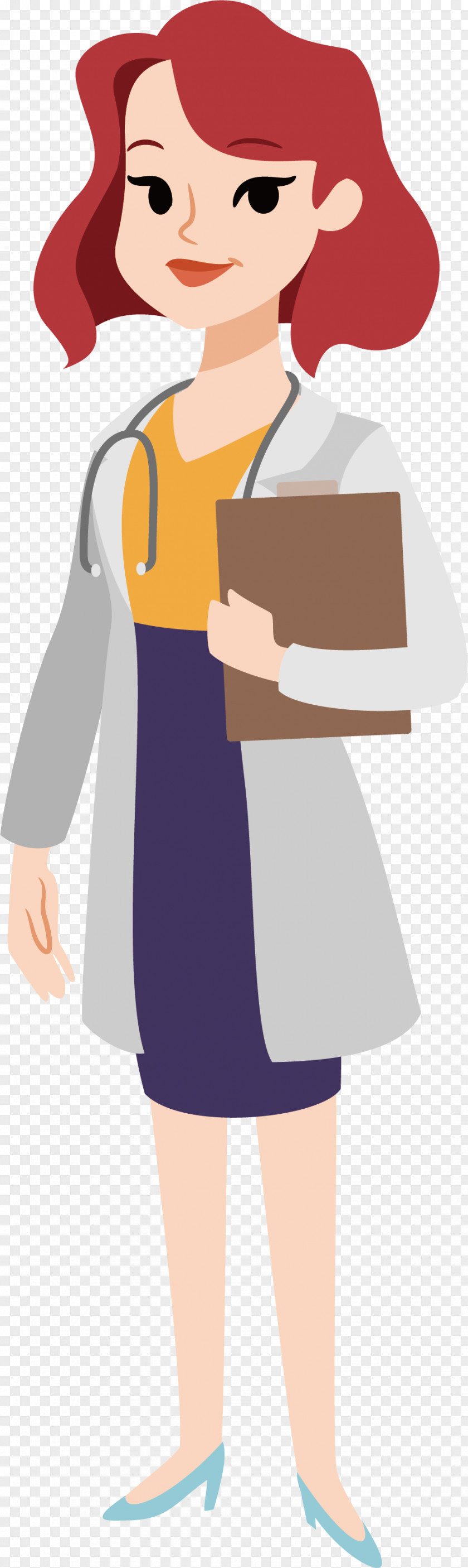 The Red Haired Woman Doctor Primary Care Physician Medicine Clip Art PNG