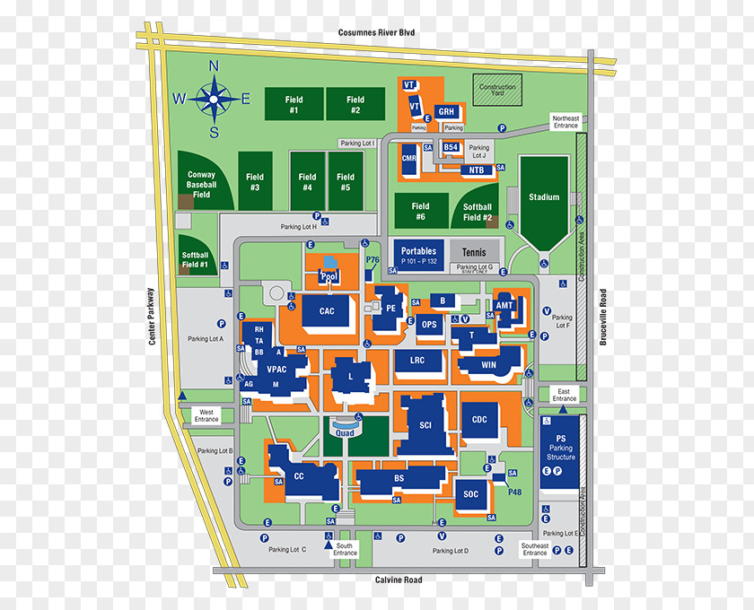 Adrift Cosumnes River College Campus Ventura Map PNG