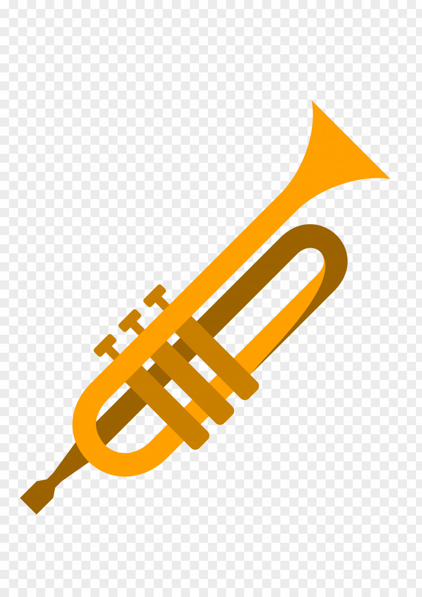 Cartoon Trumpet Musical Instrument Drawing Mellophone PNG