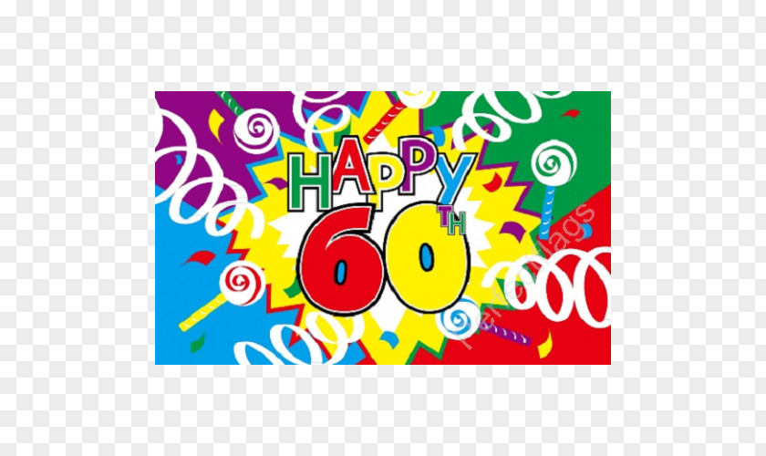 60th Birthday The New Observer's Book Of Flags Party Banner PNG
