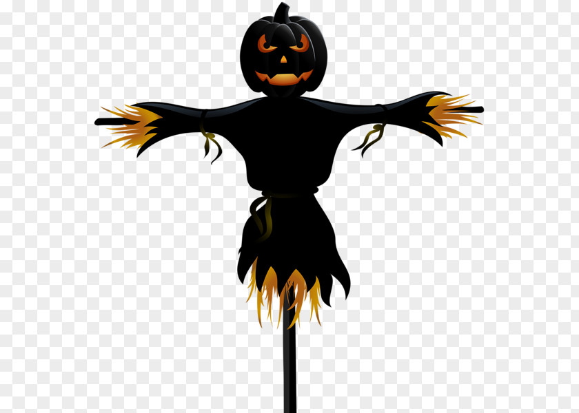 Creative Halloween Pumpkin Scarecrow Clip Art PNG
