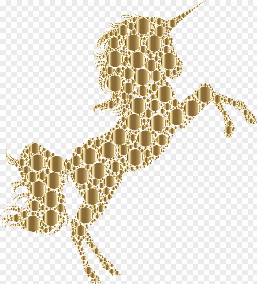 Gold Silhouette Cliparts Horse Unicorn Clip Art PNG