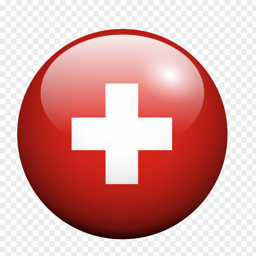 Vector Red Cross Circle Texture PNG