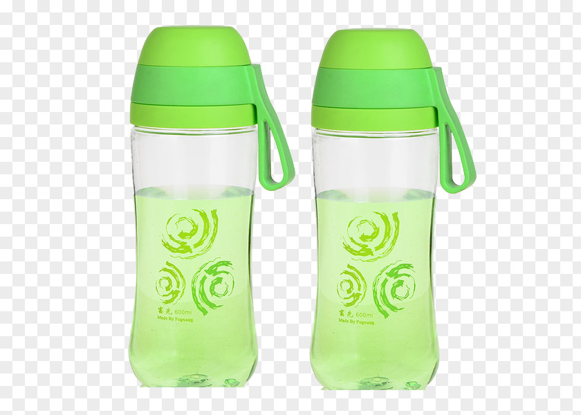 Green Transparent Sports Cup Water Bottle Transparency And Translucency Plastic PNG
