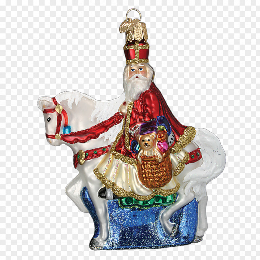 Horse Christmas Ornament Glass Figurine PNG