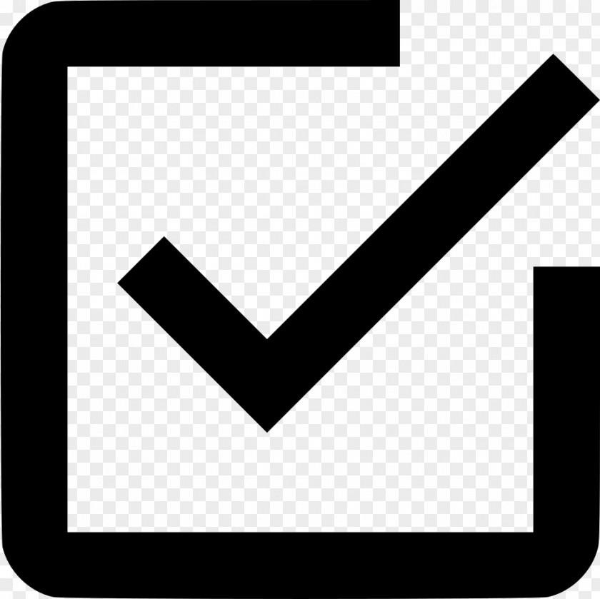 Outline Box Checkbox Check Mark PNG
