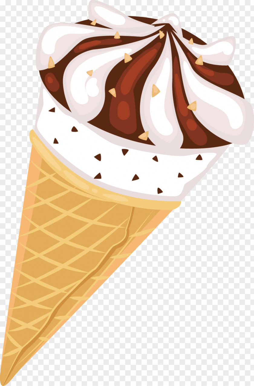 Vector Painted Cones Chocolate Ice Cream Cone Strawberry PNG