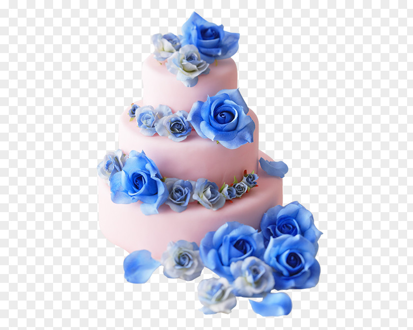 Fancy Blue Rose Wedding Cake Birthday Cream Chocolate PNG