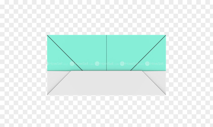 Origami Letters Line Angle Turquoise PNG