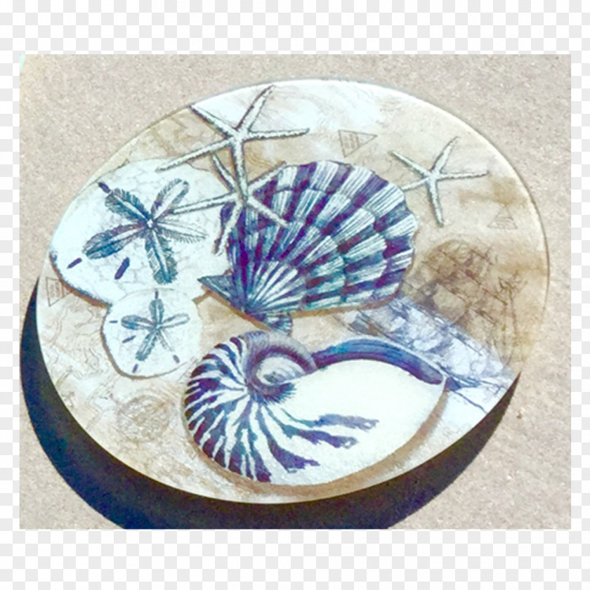 Plate Platter Ceramic Glass Cobalt Blue PNG