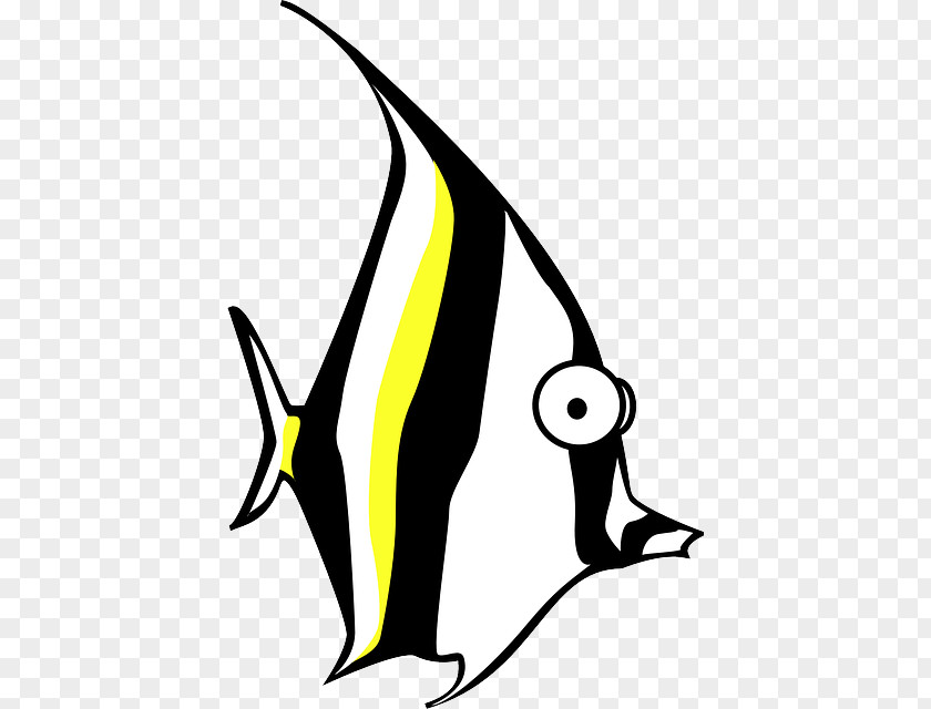 Cartoon Marine Animals Angelfish Clip Art Drawing Vector Graphics PNG