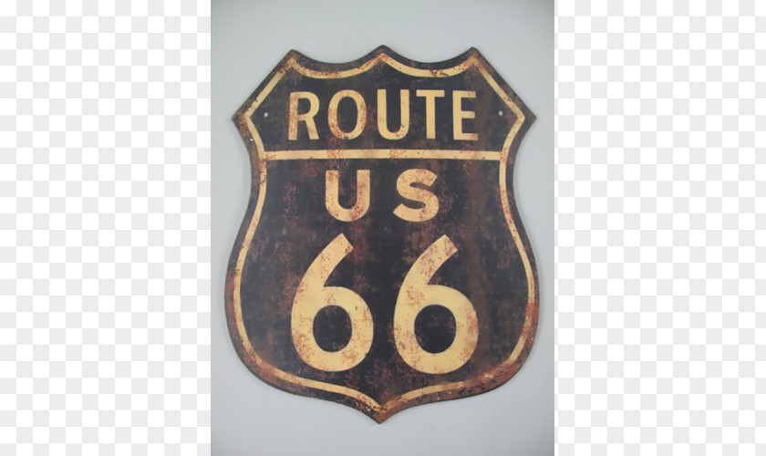 Sticker Route 66 U.S. Emblem Traffic Sign Badge Street Name PNG
