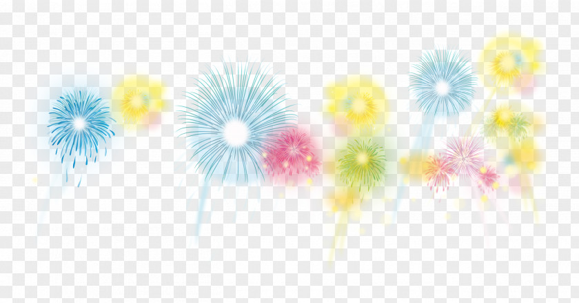 Vector Multicolored Fireworks Paper Petal Graphic Design Cut Flowers Floral PNG