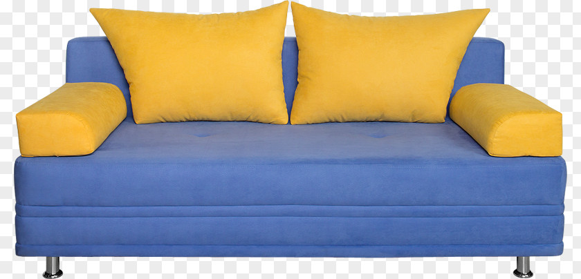Blue Sofa Cushion Bed Couch PNG