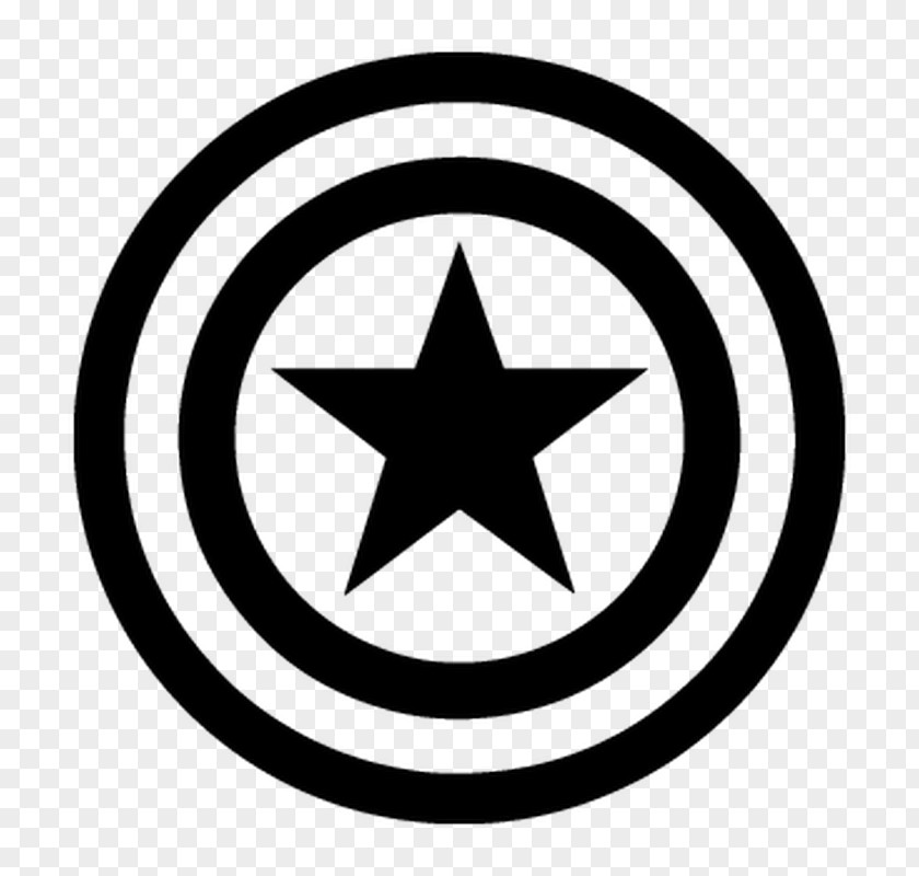 Captain America Logo America's Shield Decal Stencil PNG