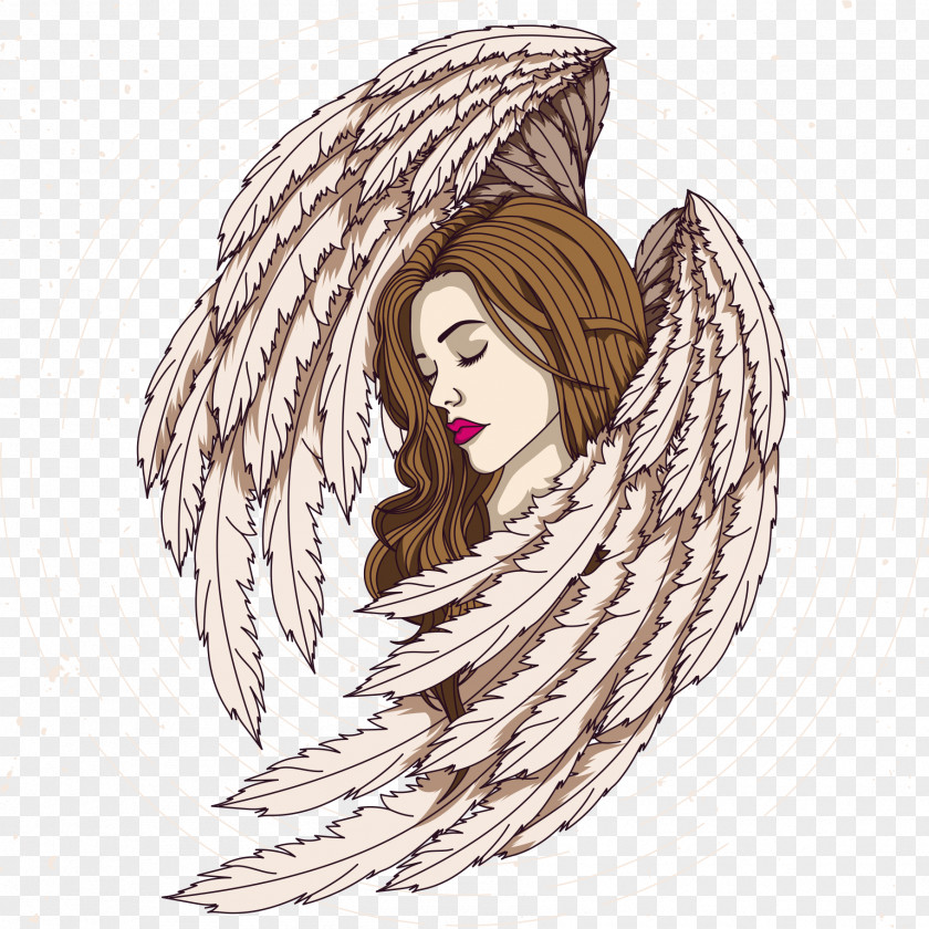 Cartoon Illustration PNG Illustration, cartoon girl with wings clipart PNG