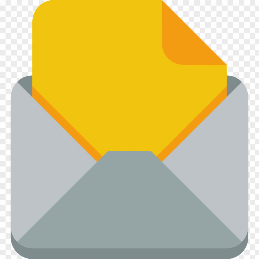 Envelope Letter Angle Yellow Orange PNG