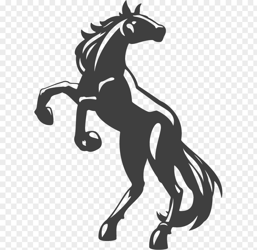 Howling Dark Horse Vector Material Logo PNG
