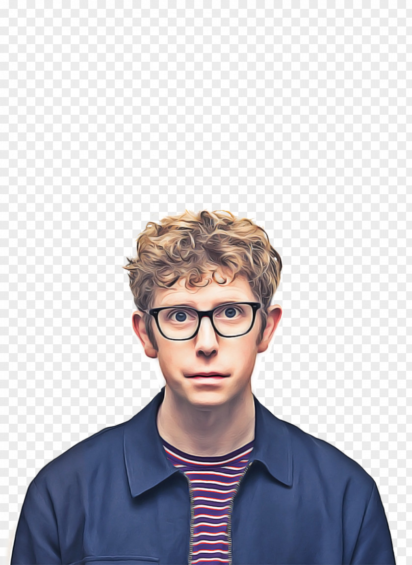 Portrait Smile Glasses Background PNG